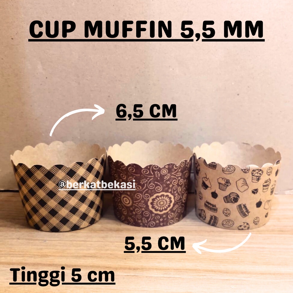 CUP MUFFIN BULAT 50PC / CUP MUFFIN 55 MM/ CUP MUFFIN BULAT