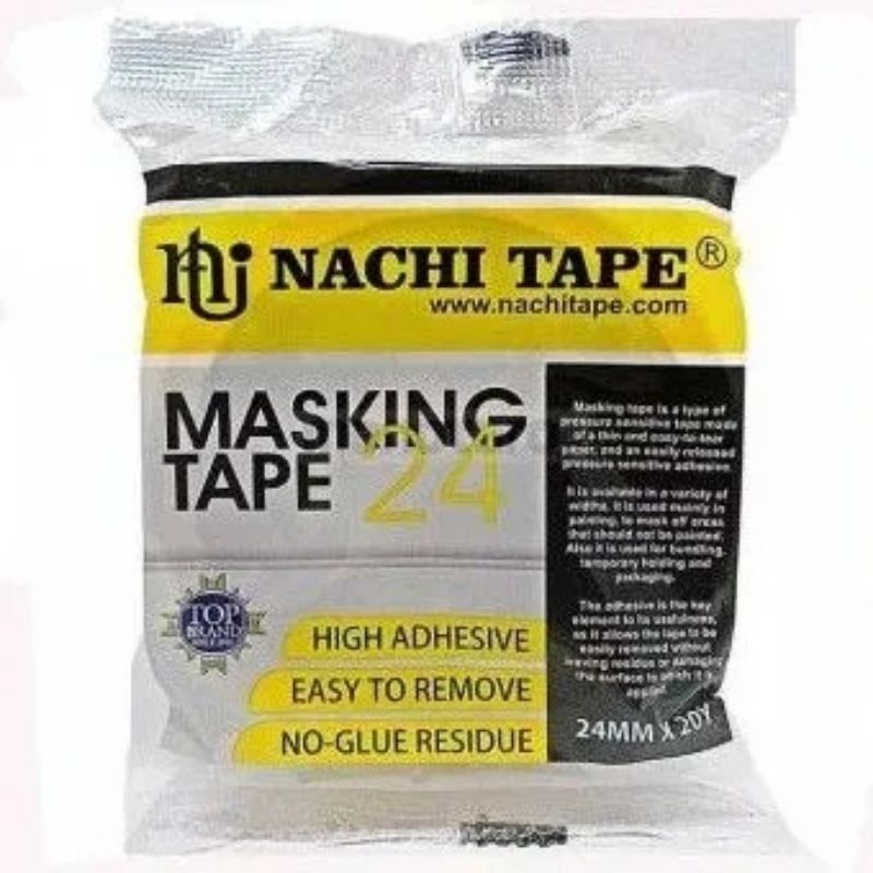 

isolasi kertas masking tape nachi 24mm x 20 yard