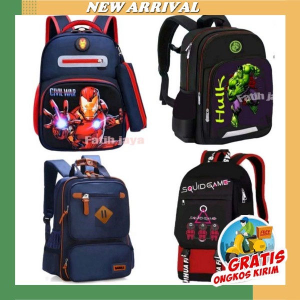 Tas Anak Sekolah Simple Sd Dan Tk Laki Laki Garsel Fkt 5929 Paket Gendong Ransel Perempuan Punggung 