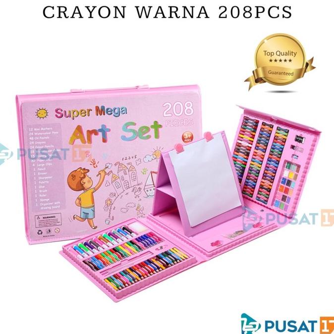 

ART SET 208 PENSIL WARNA / CRAYON 208PCS PENSIL KRAYON WARNA / ARTSET