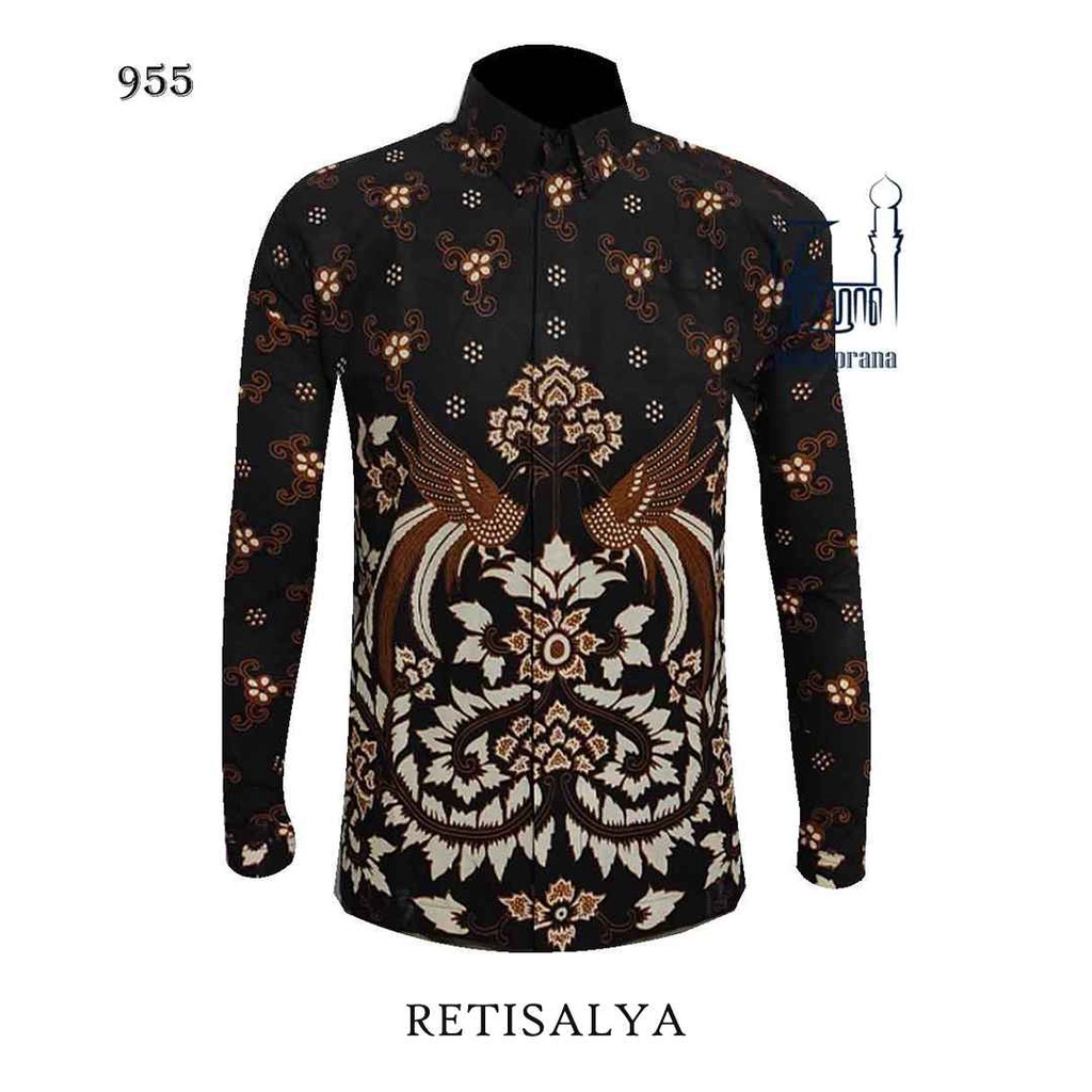 BATIK MAHAPRANA Motif RETISALYA Atasan Kemeja Batik Pria Lengan Panjang Full Furing MHP-955