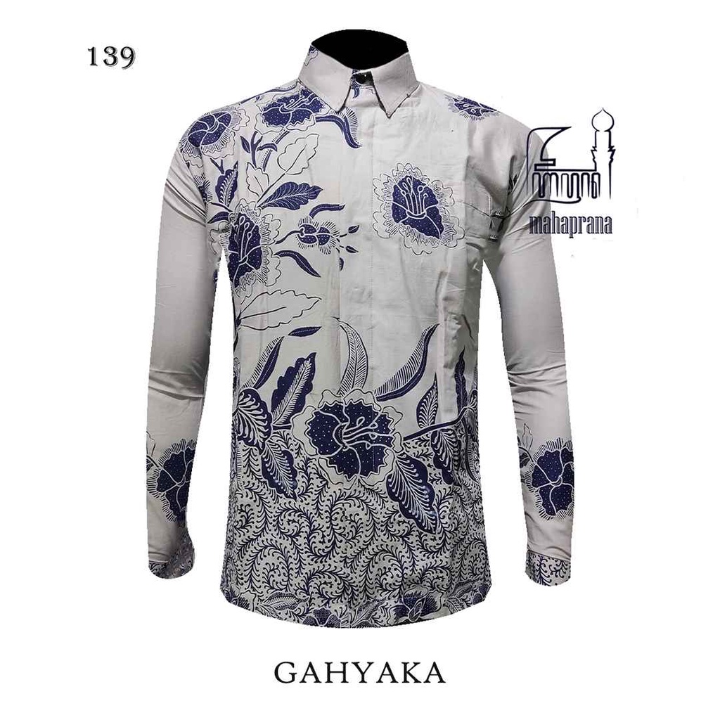 BATIK MAHAPRANA Motif GAHYAKA Atasan Kemeja Batik Pria Lengan Panjang Full Furing MHP-139