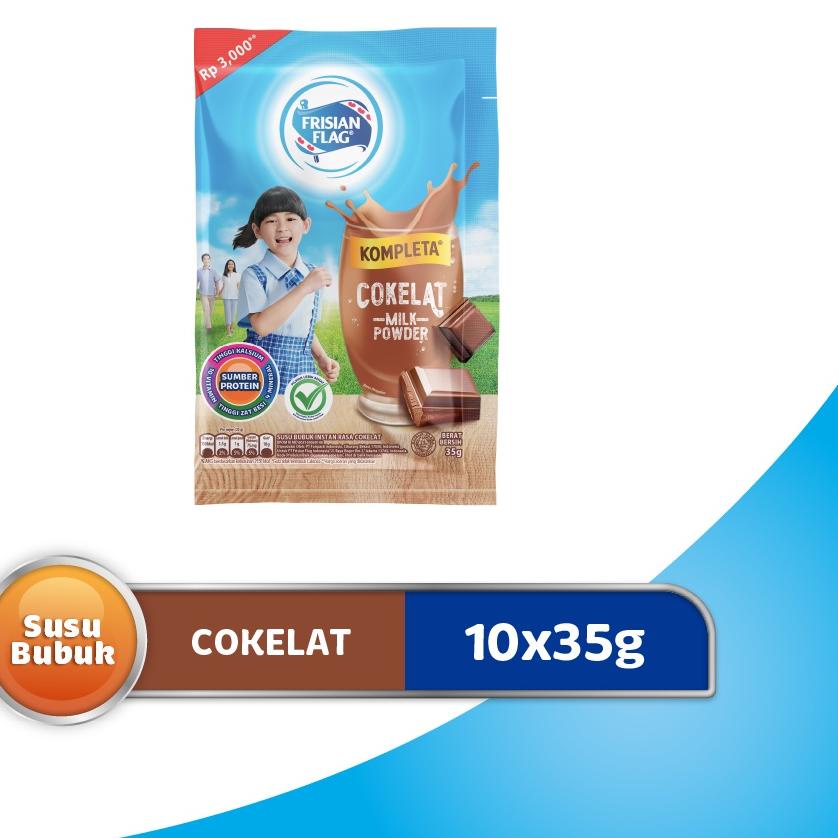 

Termurah | KF7 | Susu Bubuk Frisian Flag KOMPLETA Cokelat Sachet 10 x 35 gr x2