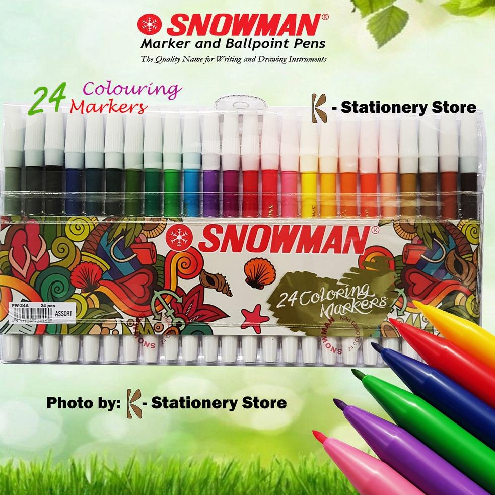 

DISCOUNT !! Spidol Kecil Snowman Set – 24 Colours – Pencil Marker – Sign Pen – Spidol Snowman 24 Warna [KODE 18]