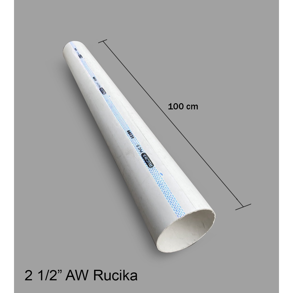 Pipa potongan 2 1/2 inch AW Rucika 100 cm