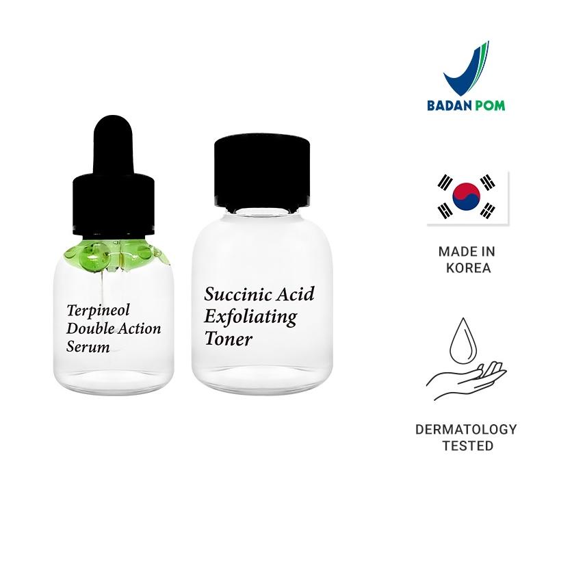 Star FROMCHIYOU Terpineol Double Action Serum + FROMCHIYOU Succinic Acid Exfoliating Toner Set Mini 