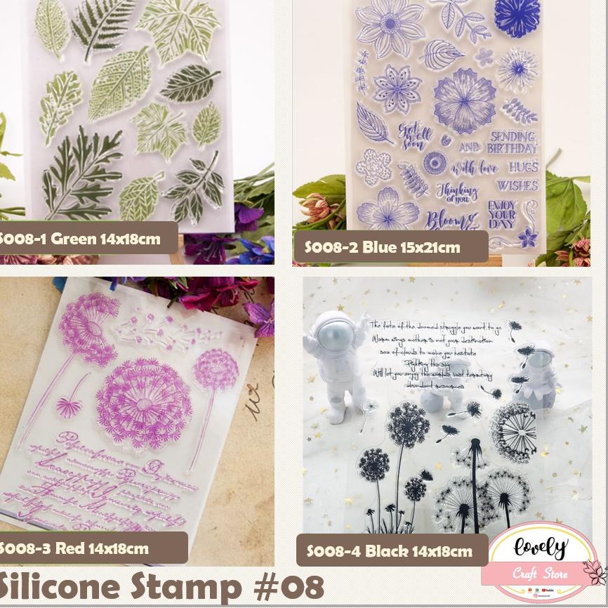 

Spesial 2023✢ LovelyCraftStore | Silicone Stamp S 08 ~ Transparent Silicone rubber Clear Stamp "Colorful Plants" for Journal, bujo, cards, art craft, scrapbook 741❲❳