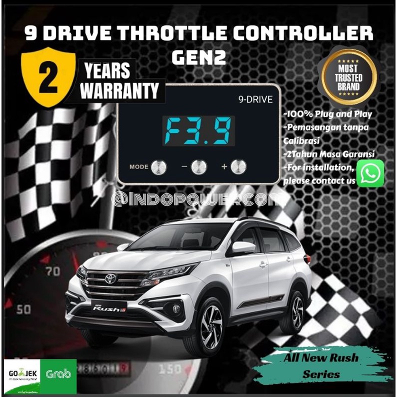 9 Drive Throttle Controller Toyota All New Rush Series Remap ECU Piggyback 9Drive