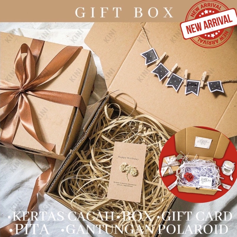 

BOX KOTAK DUS GIFT ( 1SET ) free request kalimat gift cardp