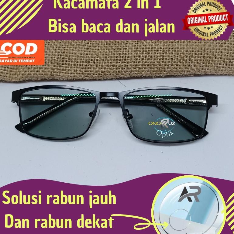 Sale?? CAPONI-Kacamata Baca Dan Jalan Best Seller 2 in 1 Lensa Double Kryptok Auto Super Fokus Photo