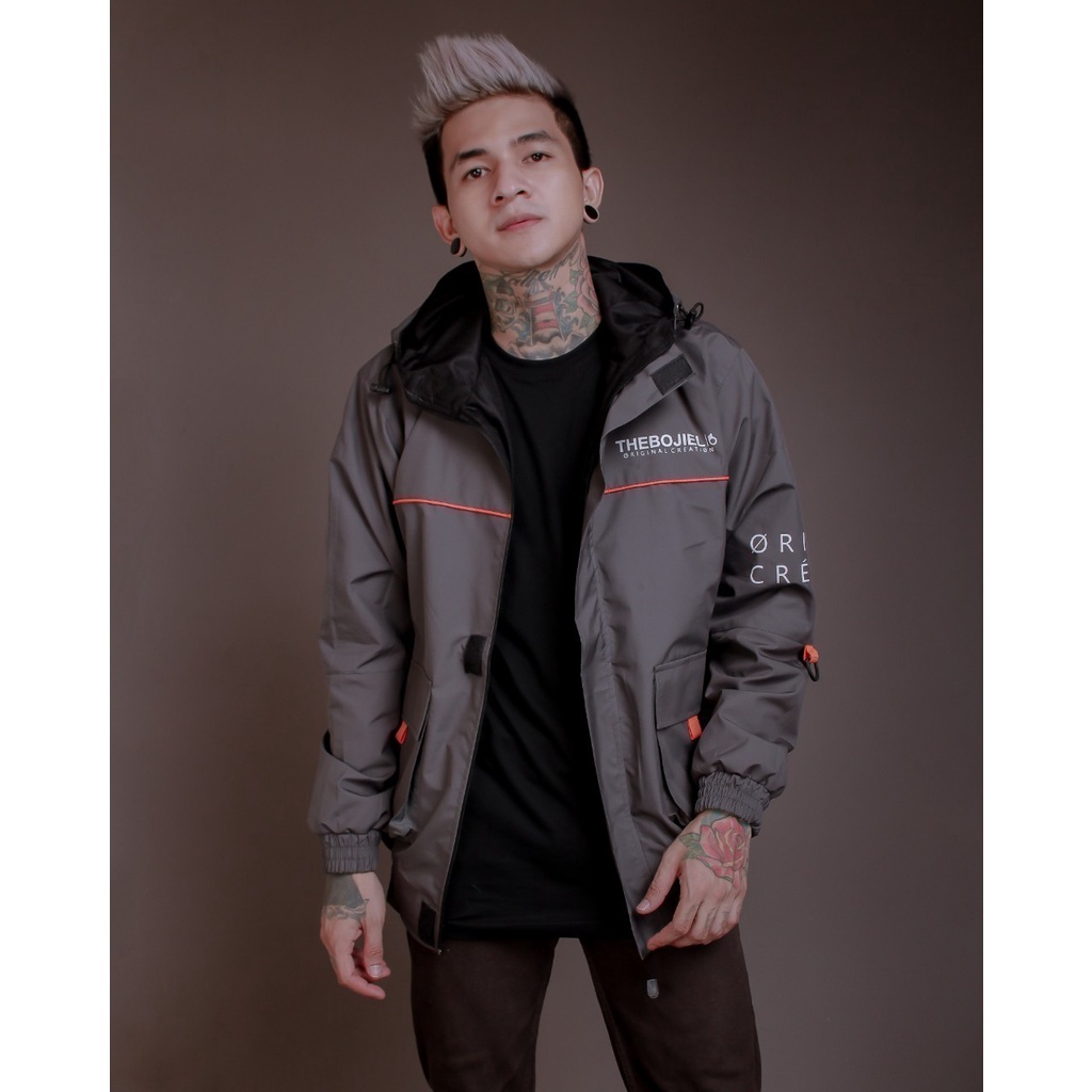 Jaket Kamsay The Bojiel Grey Jaket Casual The Bojiel Jaket Outdoor The Bojiel