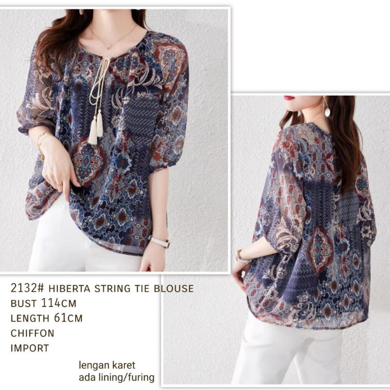 MDLV ~ 2132# Hiberta String Tie Blouse