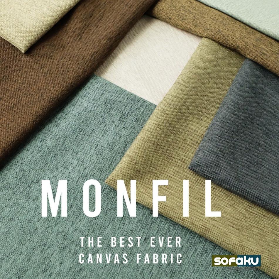 Extra deals MONFIL : Hikaron Kain Kanvas - Bahan Kain Kanvas Polos - Kain Kanvas Denim Polos - Kain 