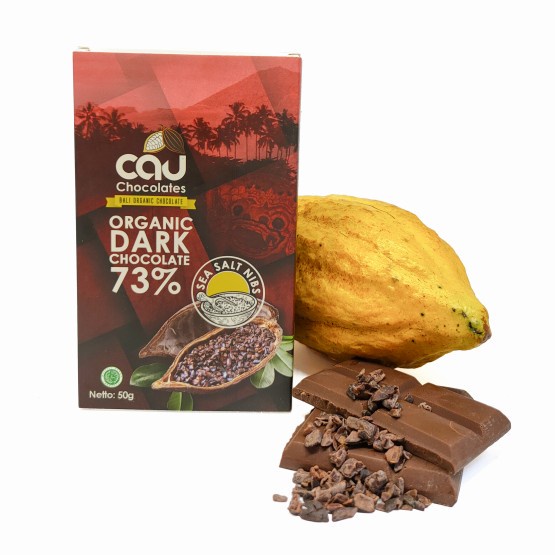 

Cau Chocolate, Organic Dark Chocolate 73% Sea salt + NIbs 50gr-JktBar