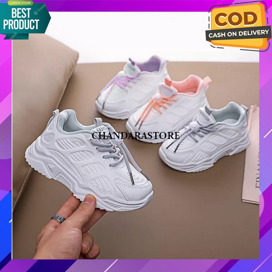 Sneakers Anak Laki Laki Polos Sepatu Anak Korea 10 11 12 Tahun Tanggung Sepatu Anak Paud Tk Sd 2 3 4
