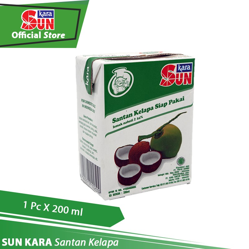

SUN KARA Santan Kelapa (Coconut Cream) 200 ml - 1 Pc