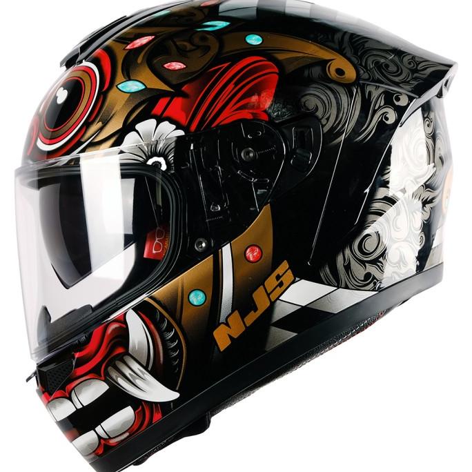 NJS ZX-1 BARONG Hitam Gloss/Doff - Helm Full Face - DOFF,L