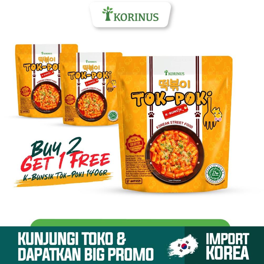 

【murah】 BUY 2 GET 1 FREE Korinus K - Bunsik Tokpoki / Tteokbokki / Toppoki / Tok-Poki Pedas instan Halal MUI
