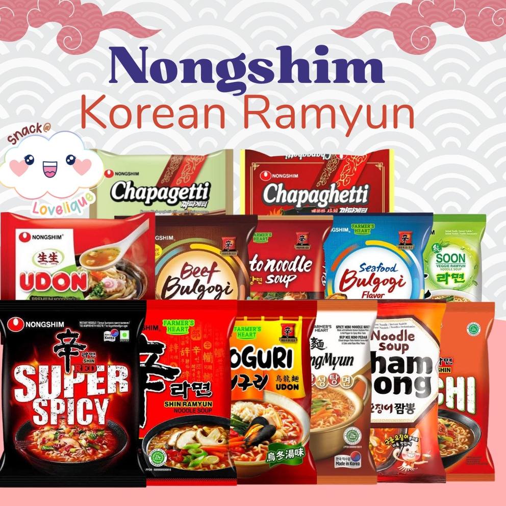 

TEBUS MURAH ✅ Nongshim Shin Ramyun - Mie Instan Korea Instant Noodle - All Variant (Shin Ramyun / Chapaghetti / Neoguri / Chapaguri / Champong / Soon Veggie / Udon Noodle Soup / Shin Ramyun Kimchi)