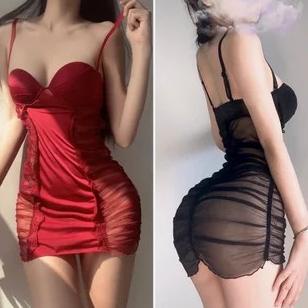 Sexy Lingerie Set Suspender Ketat Rok Mini Lingeries Dress Baju Seksi