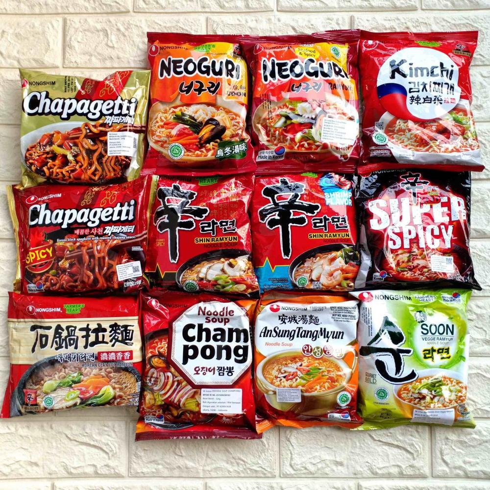 

⚡COD⚡ Nongshim Chapagetti Spicy Ramen Mi Instan Mie Instant Seafood Beef Bulgogi Kimchi Neoguri Udon Shin Red Ramyun Korean Clay Pot Champong Soon