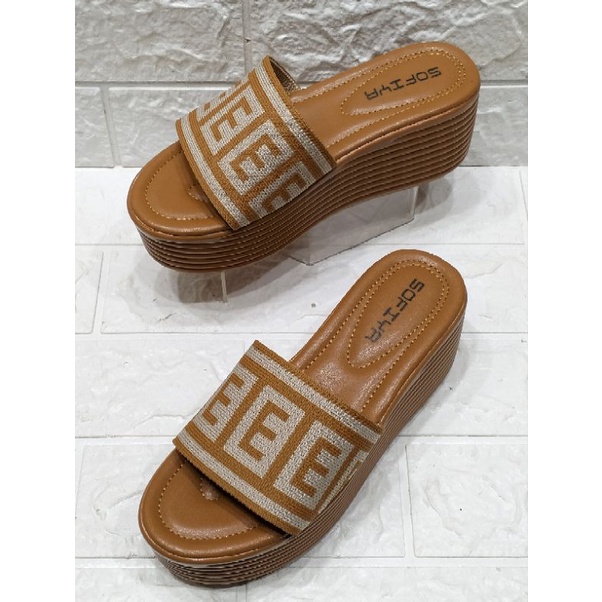 Ready Sendal Sofiya Wedges Import Ori