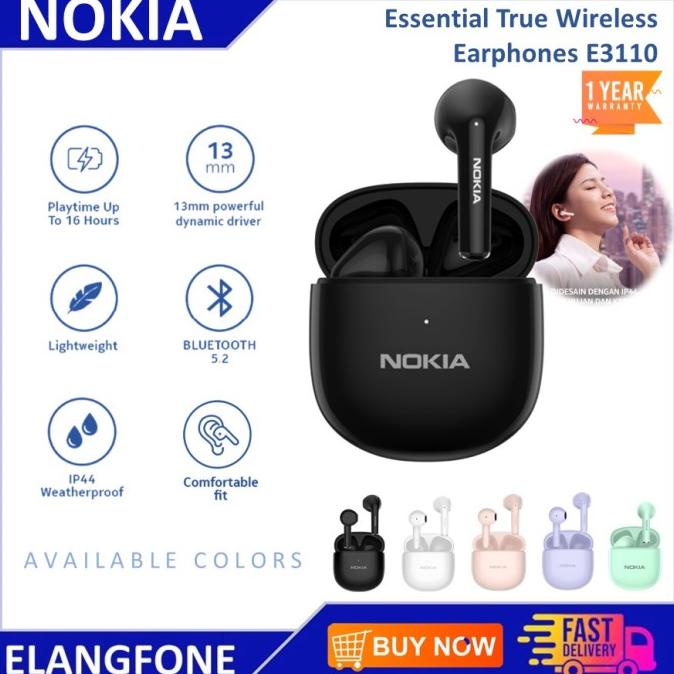Terbaru Nokia E3110 True Wireless Earbuds Bluetooth 5.1 Earphone Tws Hd