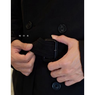 Zara Water Repellent Trench Coat Black