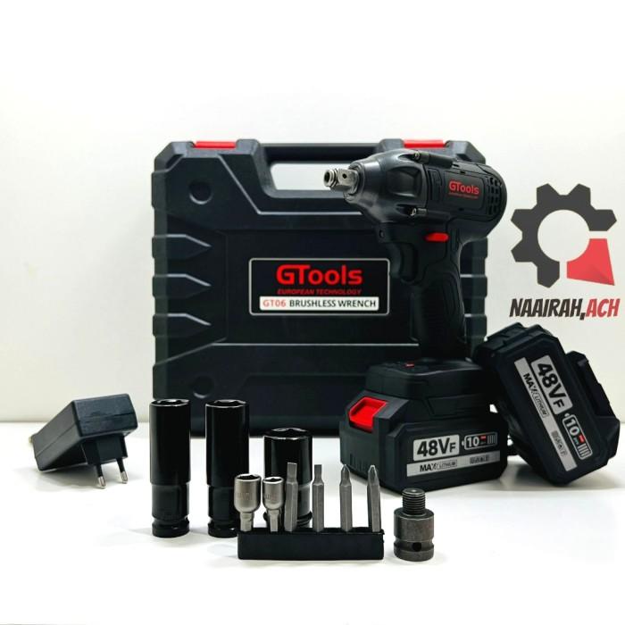 Impact Wrench Gtools GT06 Bor Baterai Buka Baut Roda CVT Mobil Motor