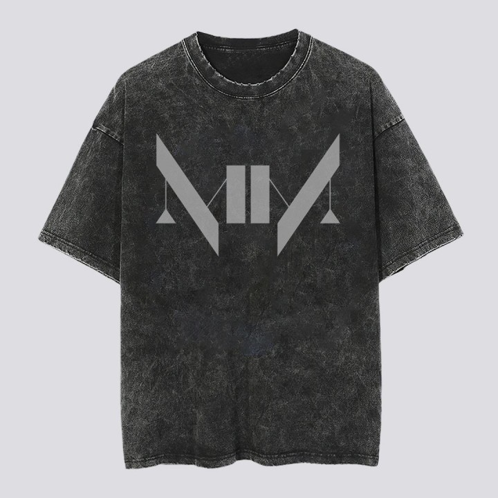 Kaos Band Washed Marilyn Manson Monogram
