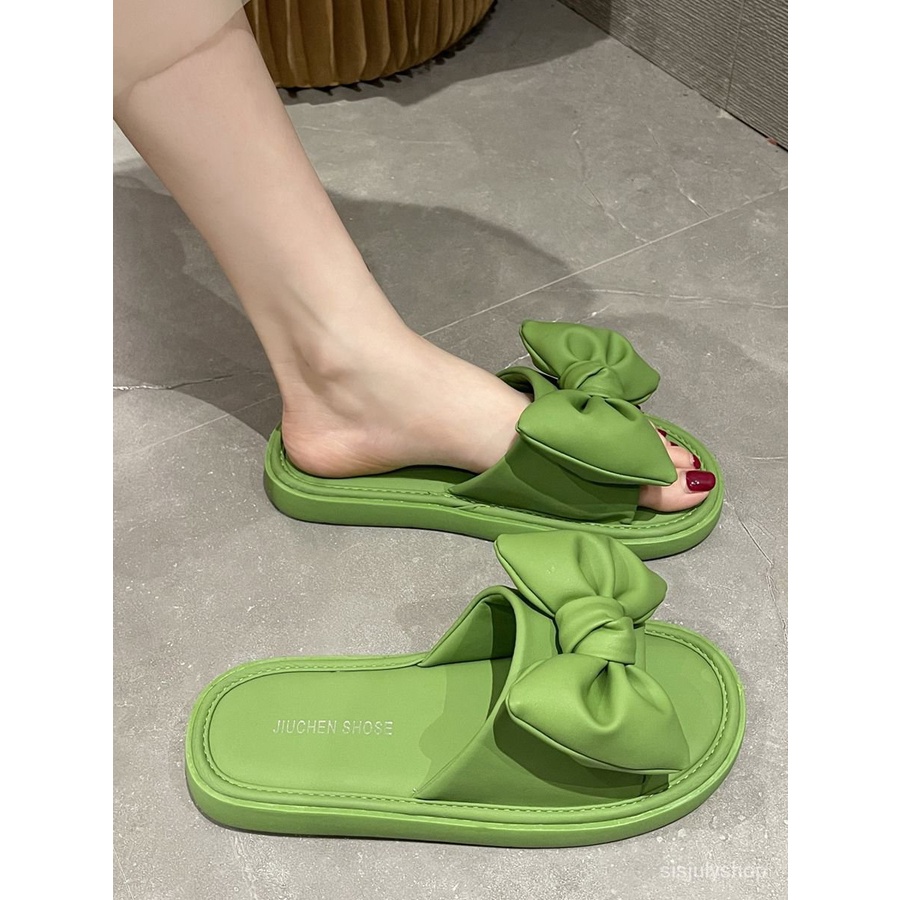 [✅BISA COD] #Sisjuly# Sepatu datar wanita / sandal bawah lembut wanita / sandal busur baru wanita