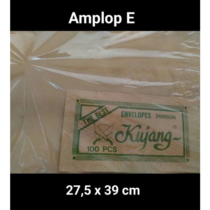 

100pc Amplop Kujang E Samson Coklat Besar 27,5x39 cm
