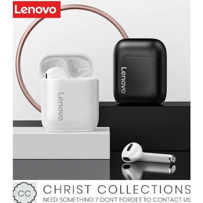 Terbaru Lenovo True Wireless Bluetooth Earphone Tws Noise Reduction Cvc Lp2