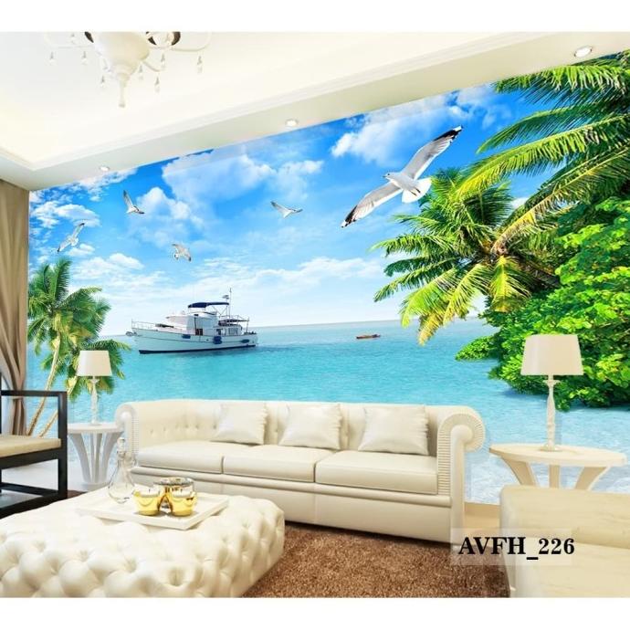 Jual Wallpaper Custom Pemandangan Alam- Wallpaper Pantai 3d