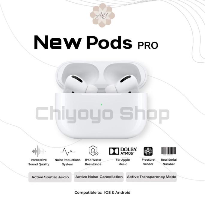 Terbaru Airpods Pro Oem 1:1 Pengisian Nirkabel, Pengurangan Kebisingan Aktif.