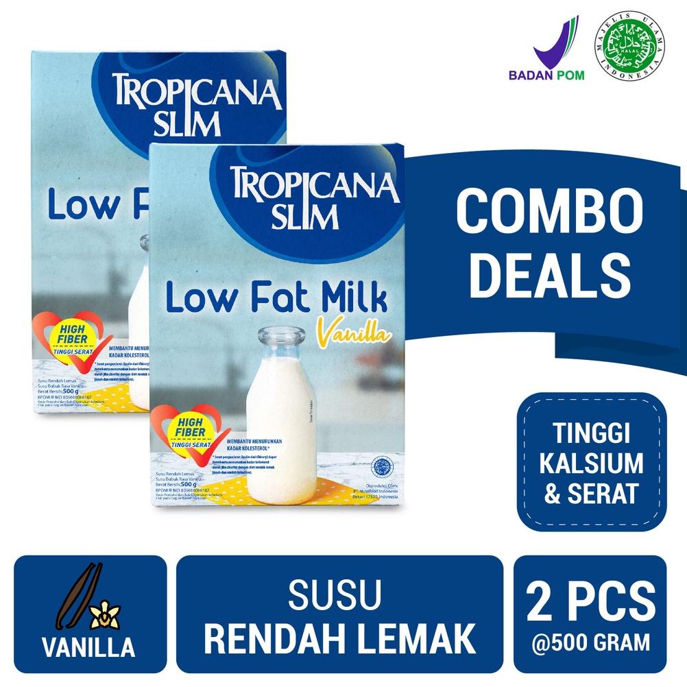 

(COD )NEW_PRODUCT Twin Pack - Tropicana Slim Susu Low Fat Vanilla 500gr - Bantu Turunkan Kolesterol