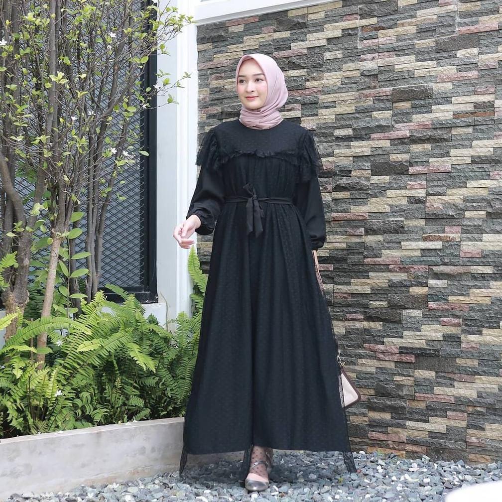 New MIRA MAXY DRESS BRUKAT POLKA GAMIS KONDANGAN TILE BRUKAT  Fashion Muslim Wanita TER ,,
