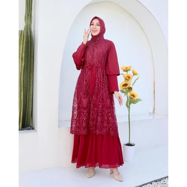 READY GAMIS LARISA PESTA/GAMIS KONDANGAN/ORIGINAL BUTIK