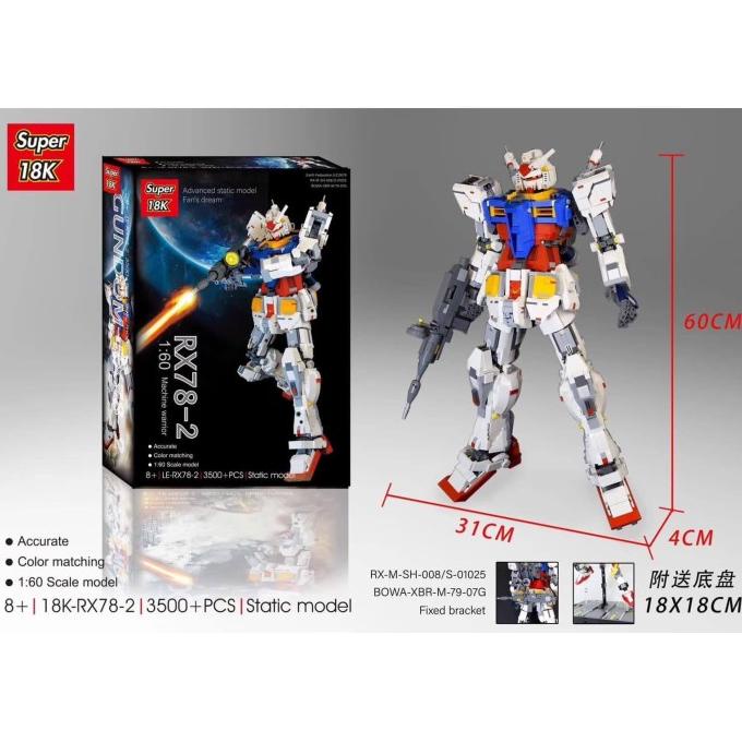 Must Have 1/60 Rx 78-2 Gundam Super 18K Bricks Lego Terbaru