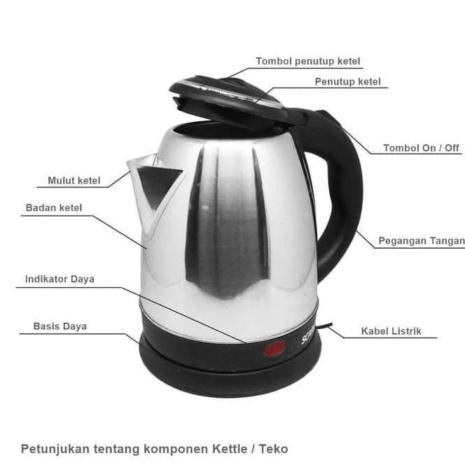 PEMANAS AIR STAINLESS | TEKO LISTRIK PEMANAS AIR|TERMOS AIR / KETTLE