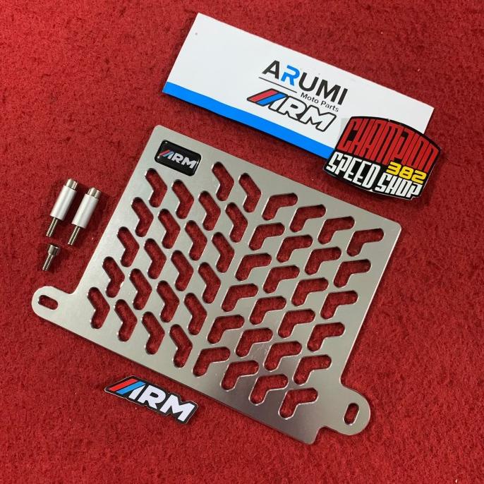 Cover Radiator Arumi ARM Pattern Silver All New NMAX 2020 2021 2022