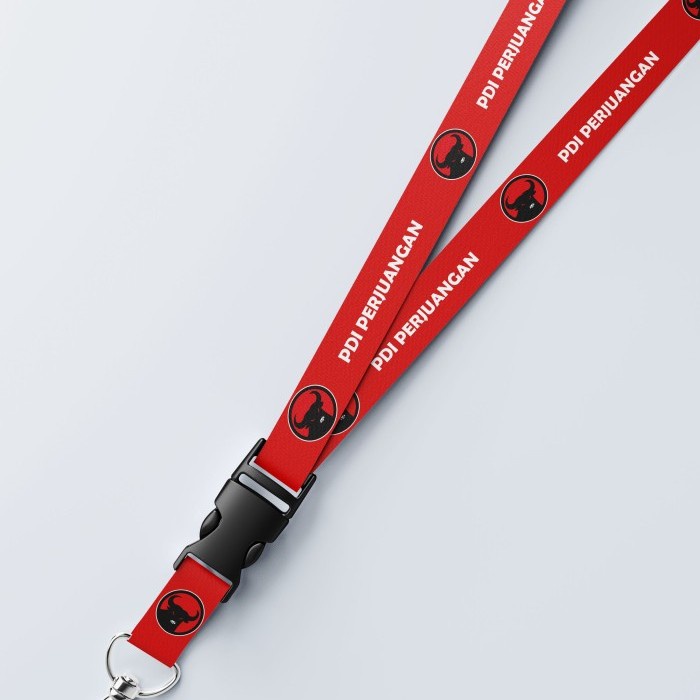 

Lanyard Partai PDIP PDI Perjuangan Pemilu 2024 Joko Widodo Dua Sisi
