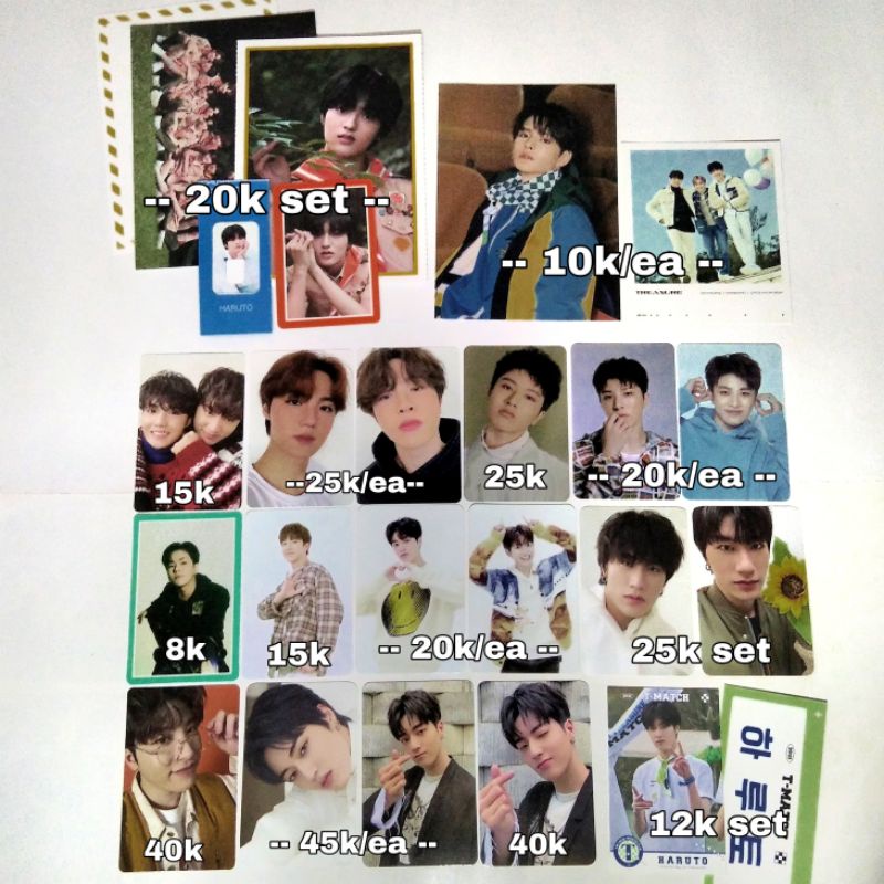 [official] photocard pc treasure tts, bene apw 2.0, tmap, sumcamp, teuday, ch1 2 3 (haruto jaehyuk h