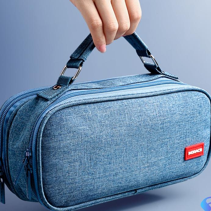 

Tas Sil, Kapasitas Besar, Kapasitas Super, Lima Lapis Alat Tulis Terbuka Ganda, Sederhana, Ting Untuk Sekolah Menengah Pertama, Tas Kanvas Bernilai Tinggi, Anak Laki-Laki