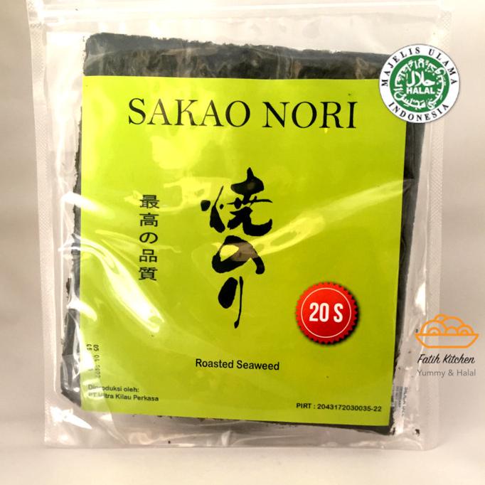 

Sakao Nori Sushi Nori 20 lembar Halal MUI - Seaweed Rumput Laut
