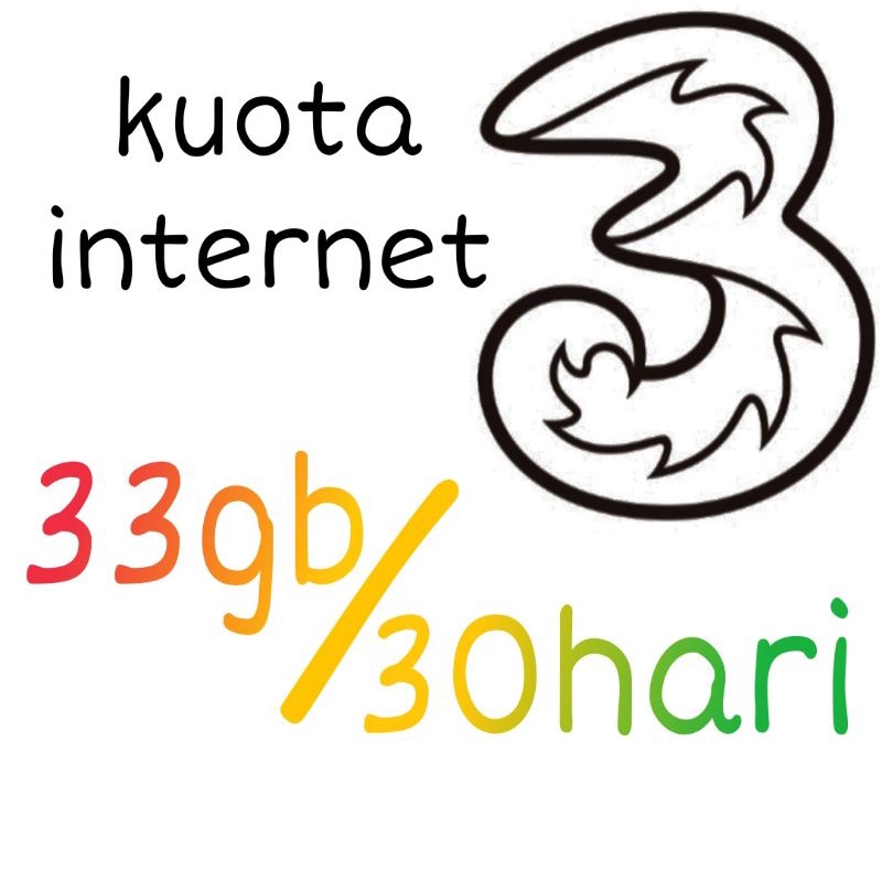 Kuota internet Tri 33gb/30hari