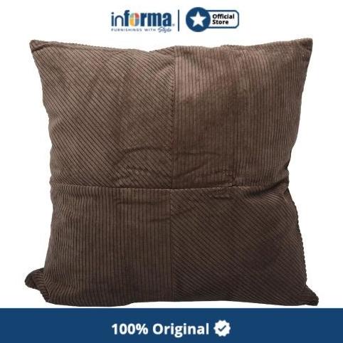 Informa - Informa 55x55 Cm Sarung Bantal Sofa Cdr - Cokelat Tua