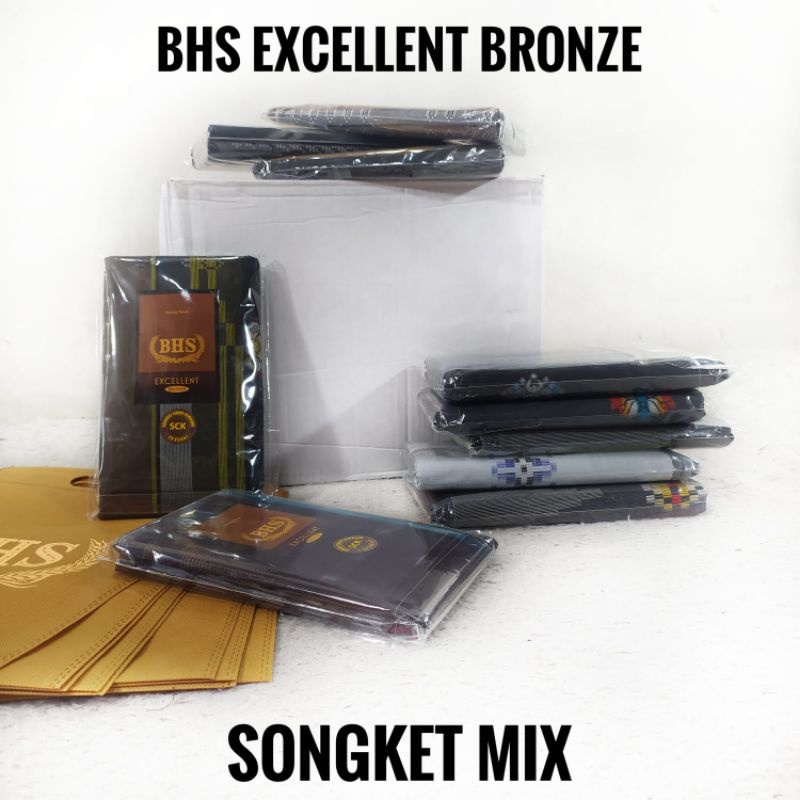 Sarung BHS Excellent Bronze Songket SKA Mix Ecer Grosir SN