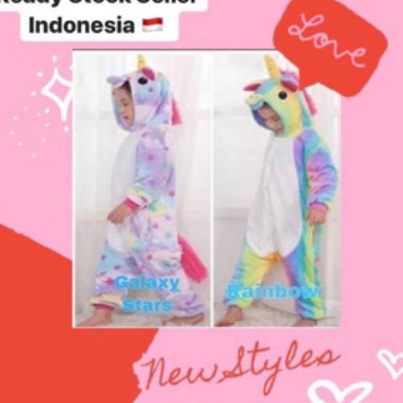 Stok terbatas.. Kostum anak baju boneka unicorn kostum cosplay piama piyama pajamas one sie unicorn 