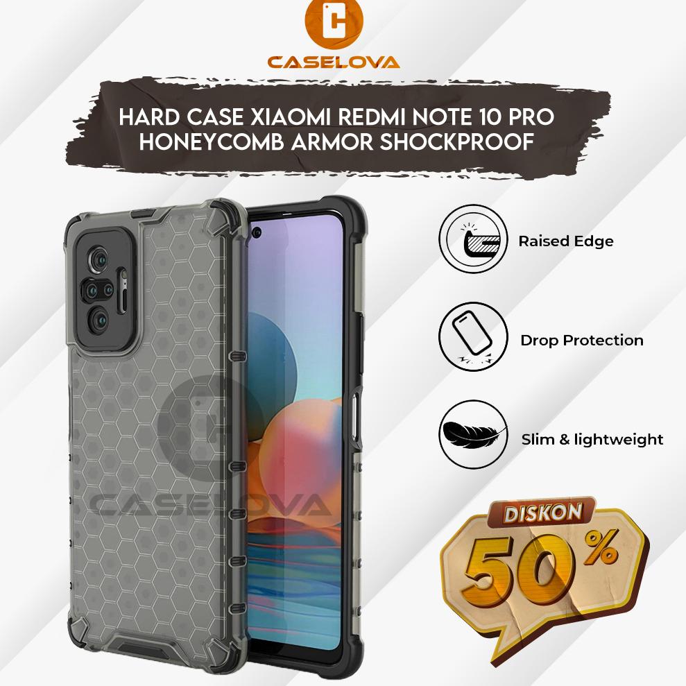 [FLASH SALE ] Hard Case Xiaomi Redmi Note 10 Pro Honeycomb Armor Shockproof [KODE 96]